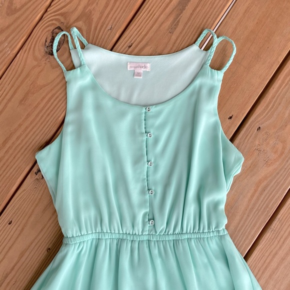 Flowy Seafoam Green Mini Dress! - Picture 2 of 4